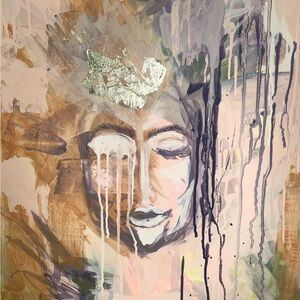 Abstract Art foiled Canvas decor